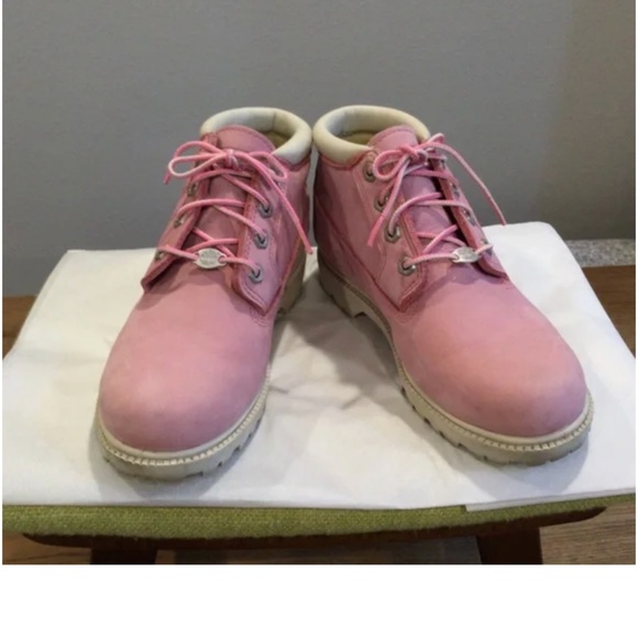 Timberland Nellie Chukka Pink Nubuck Waterproof Ankle Boots Shoes Women Sz 6.5 - Picture 9 of 10